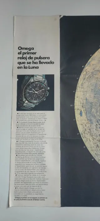Folleto Vintage Omega Speedmaster Lunar