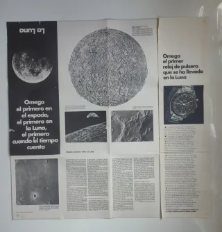 Folleto Vintage Omega Speedmaster Lunar