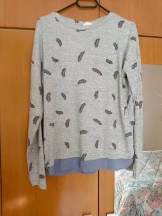 Camiseta Springfield Estampado Plumas Gris