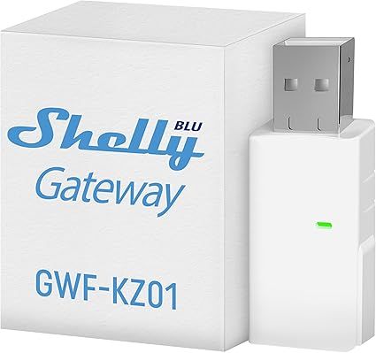 Shelly BLU Gateway, Pasarela WiFi Bluetooth En Un Dongle USB-A, Automatización del Hogar, Compatible con Alexa & Google Home, Ap