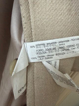 Abrigo largo Zara Lana Manteco Talla XS PARA TINTE