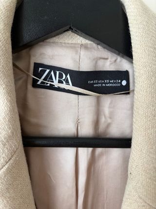 Abrigo largo Zara Lana Manteco Talla XS PARA TINTE