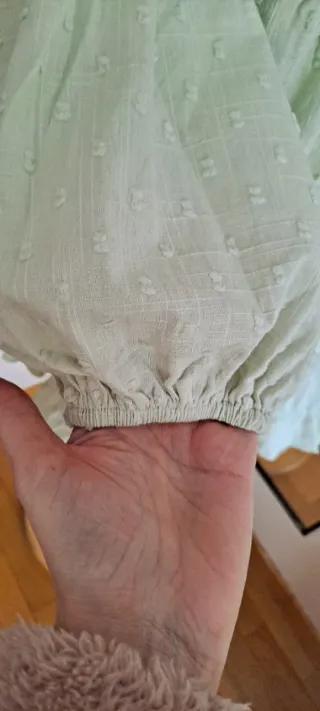 Mono corto verde menta algodón