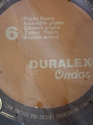 Juego Vajilla Duralex Ondas Vintage Marrón