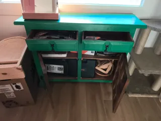 Cómoda Aparador Verde Retro