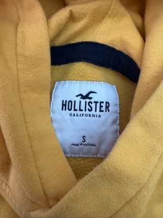 Hollister Logo Hoodie Beige Small Streetwear Sweat