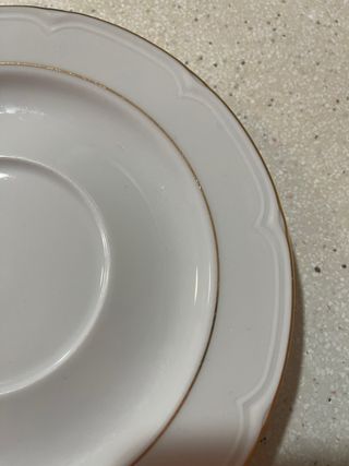 3 Platos Porcelana Blanca Santa Clara