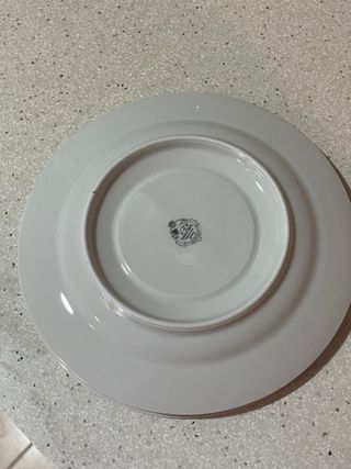 3 Platos Porcelana Blanca Santa Clara