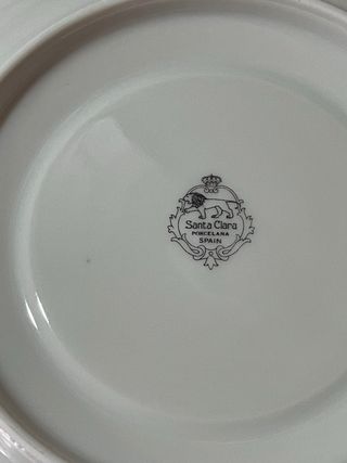 3 Platos Porcelana Blanca Santa Clara