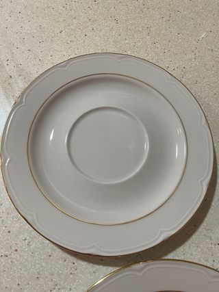 3 Platos Porcelana Blanca Santa Clara