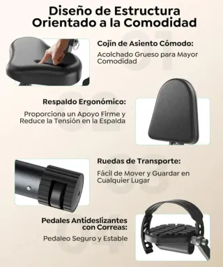 Bicicleta Estática Plegable 2026