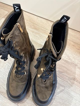 Botas militares mujer marrones y negras