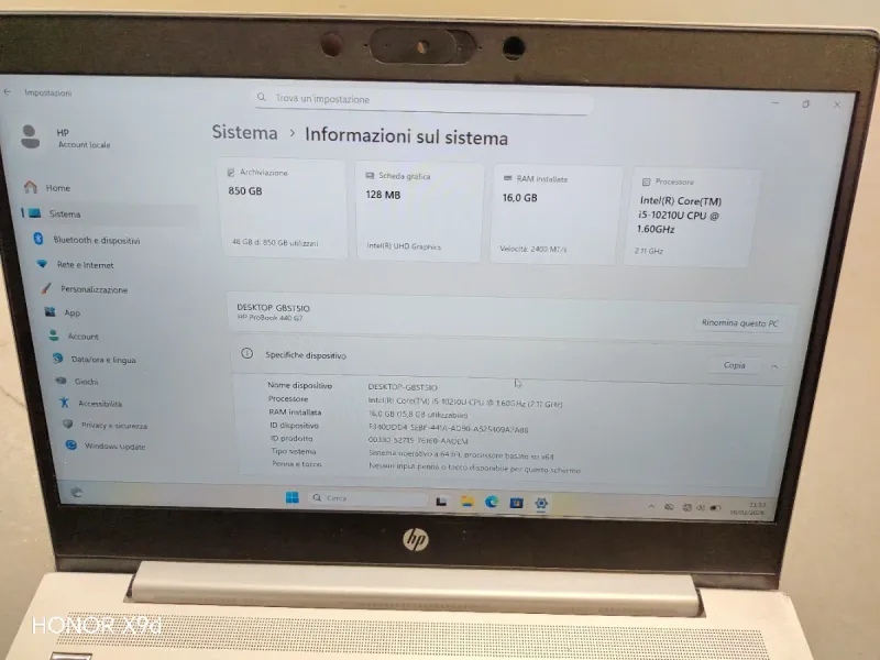 HP ProBook 440 G7 i5 SSD 850GB RAM 16GB afbeelding 3
