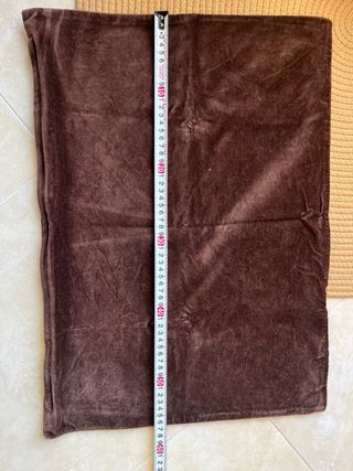2 Fundas cojín Ikea aterciopeladas marrón