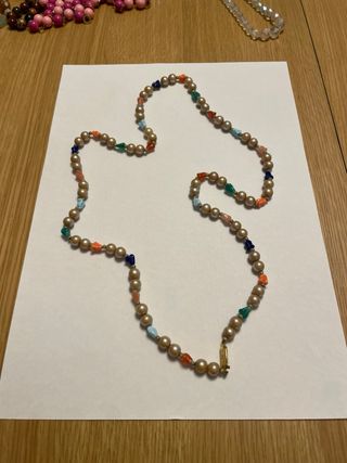 Collar antiguo perlas y abalorios