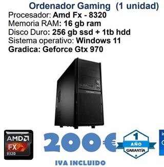 Ordenador Gaming AMD FX-8320 16GB RAM GTX 970