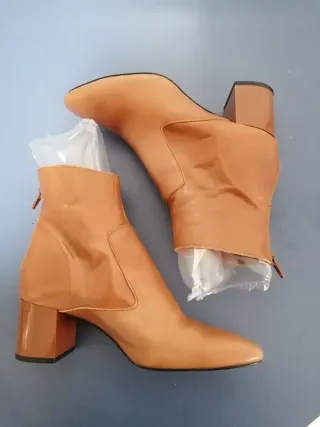 Botines tacón piel Mango T.36