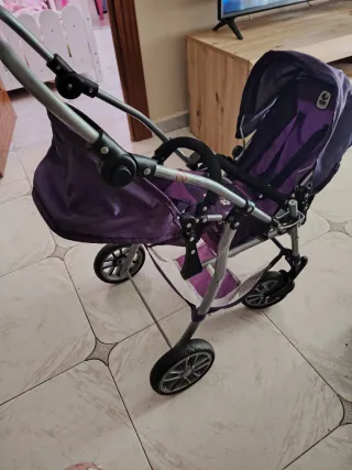 Carrito de juguete gemelar morado