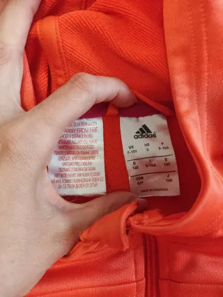 Sudadera Adidas Naranja con Capucha