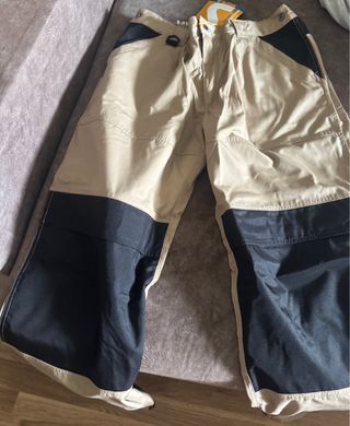 Pantalones de trabajo nuevos beige y negro
