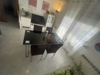 Mesa comedor cristal templado negra