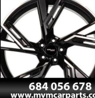 SET 4 LLANTAS AUDI RS6 2020 NEGRA PULIDA