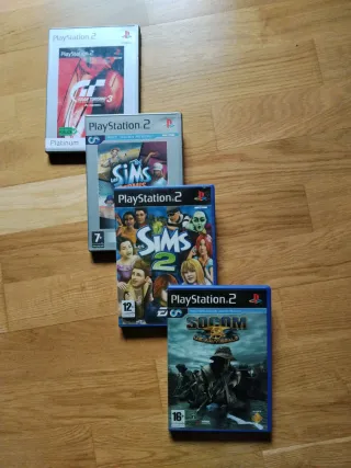 PlayStation 2 Fat Negra + 4 juegos