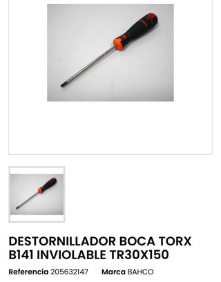 Destornillador Bahco Torx TR30x150