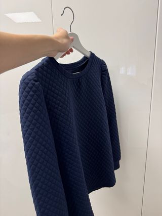 Sudadera acolchada azul