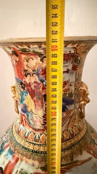 Jarrón Chino Cerámica Multicolor