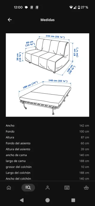 Sofá Cama IKEA LYCKSELE