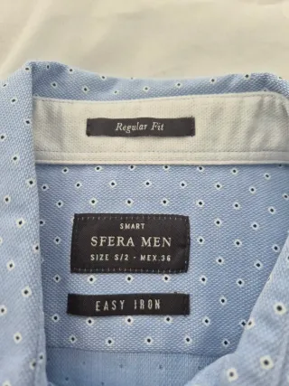 Camisa Sfera Estampado Geométrico Azul Talla S