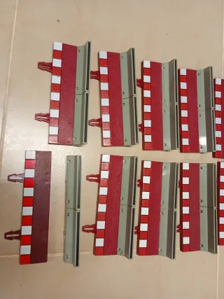 Lote 10 Bordes Muros Rectos Scalextric vallas