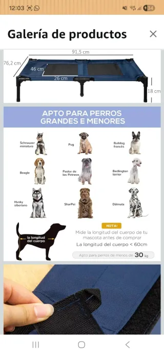 Cama elevada para perros y gatos