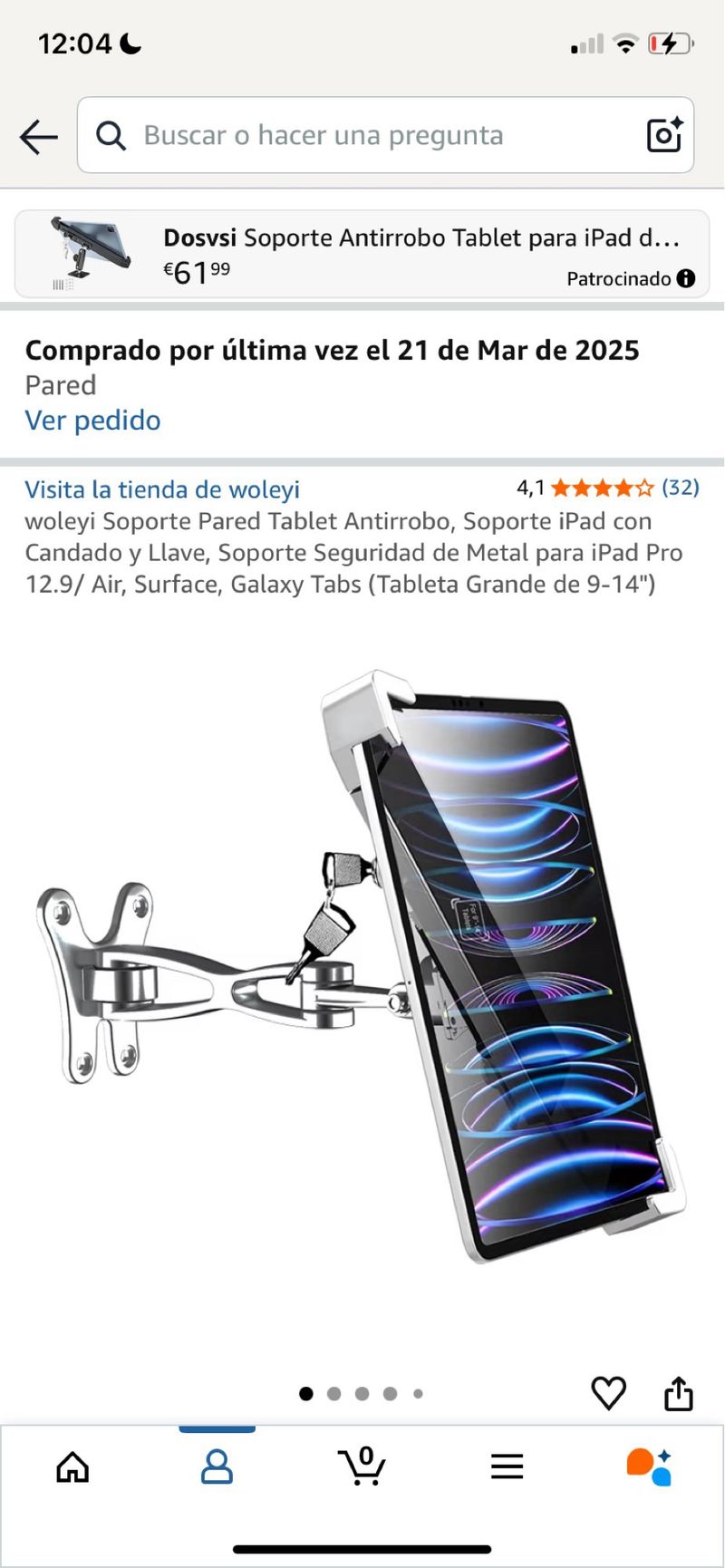 Soporte Antirrobo Tablet woleyi