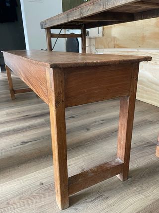 Banco rústico madera maciza