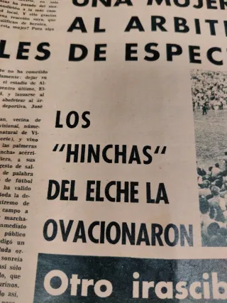 Periódico noticia curiosa ELCHE C.F. 1961