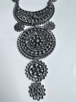 Collar Étnico Plateado Boho Vintage