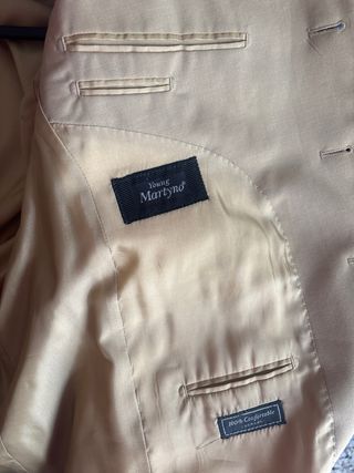 Traje chaqueta hombre beige