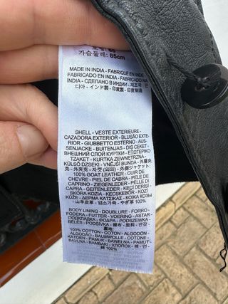 Chaqueta Piel Cabra Negra