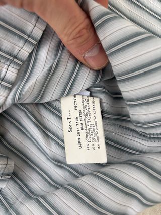 Camicia Armani a righe grigio/bianco Taglia M