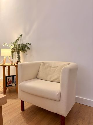 2 sillones de algodón beige