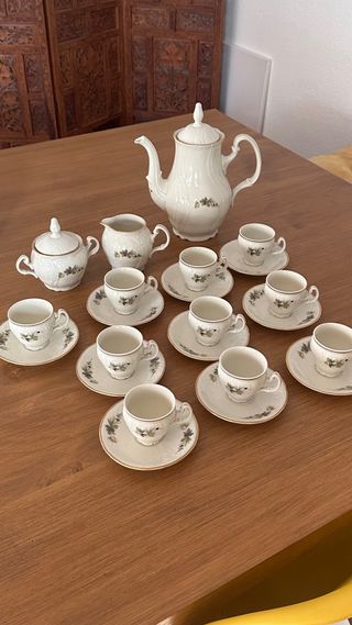 Juego de café de porcelana