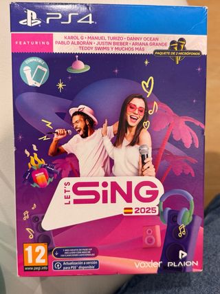 PS4 Let's Sing 2025 con 2 micrófonos