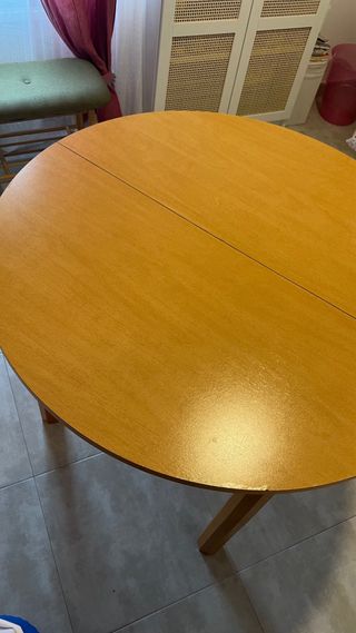 Mesa redonda extensible madera