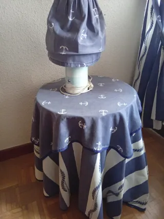 Mesa y Lámpara Náutica Anclas