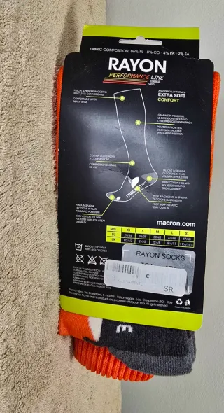 Calzini sportivi Macron arancioni taglia M