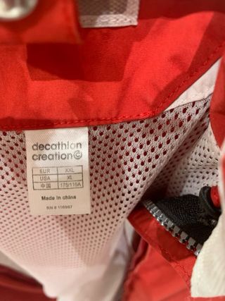 Chaqueta cortavientos Quechua Roja XXL