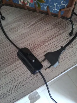 Lámparas de mesa vintage tela y papel