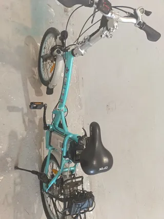Bicicleta Eléctrica Plegable Azul